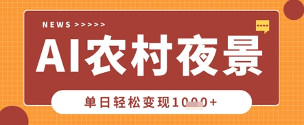 Deepseek制作农村夜景视频，一条视频点赞20W+，单日变现数张-678网创