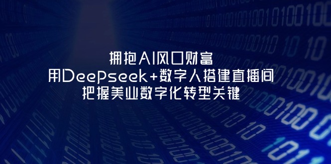 （14299期）拥抱AI风口财富：用Deepseek+数字人搭建直播间，把握美业数字化转型关键-678网创