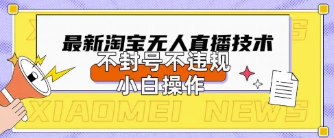 2025年淘宝无人直播带货10.0.全新技术，不违规，不封号，纯小白操作，日入数张【揭秘】-678网创