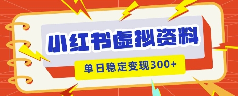 小红书虚拟项目新玩法，私域变现多张，教程+资料-678网创